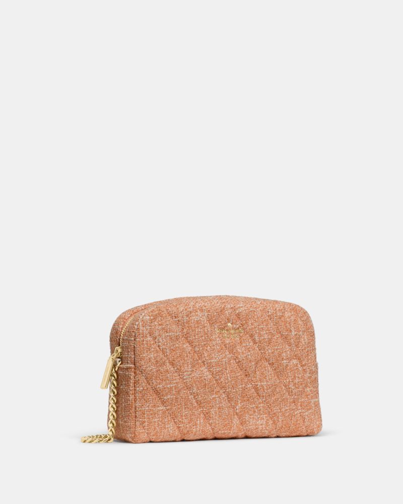 KateSpade Carey Tweed Mini Camera Bag Orange Jasper Multi