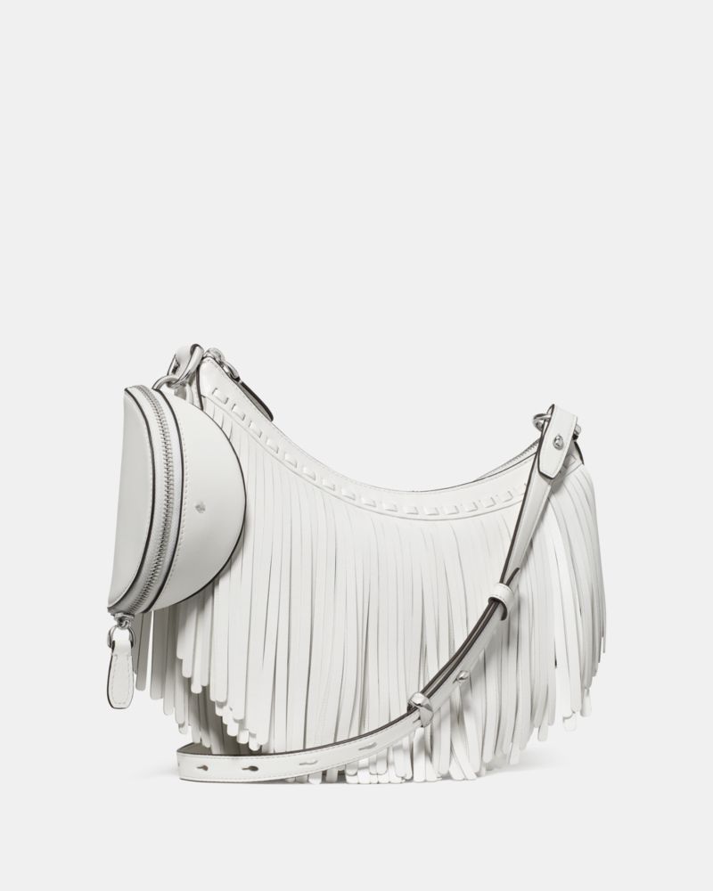 KateSpade Duo Fringe Crossbody Bag True White
