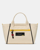 KateSpade Dash Taxi Canvas Tote Bag Natural Multi