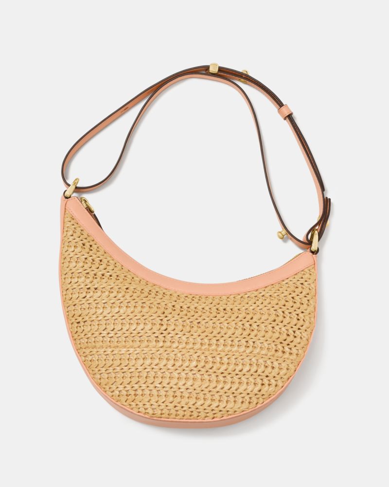 KateSpade Duo Straw Crossbody Bag Light Cantaloupe Multi