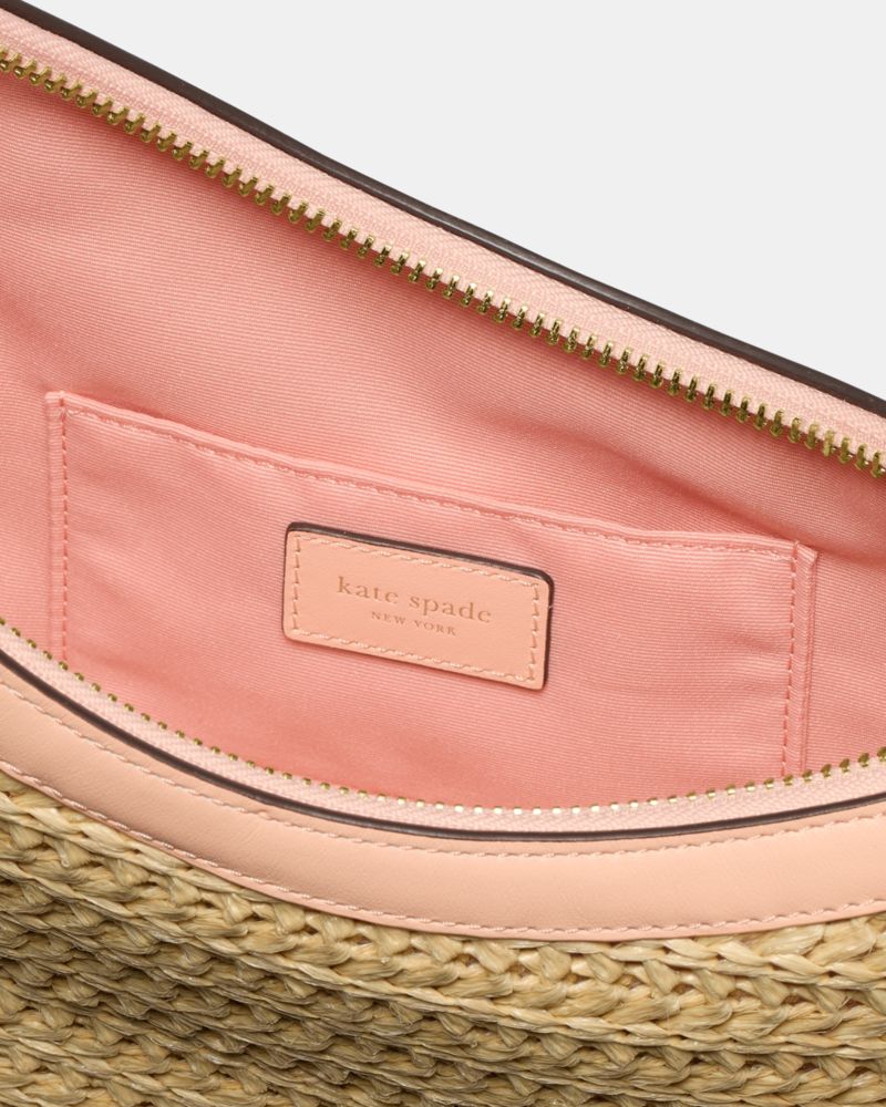 KateSpade Duo Straw Crossbody Bag Light Cantaloupe Multi