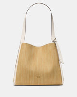 KateSpade Knott Straw Large Carryall Bag Natural