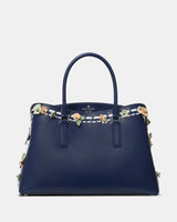 KateSpade Thompson Street Floral Satchel Bag Parisian Navy