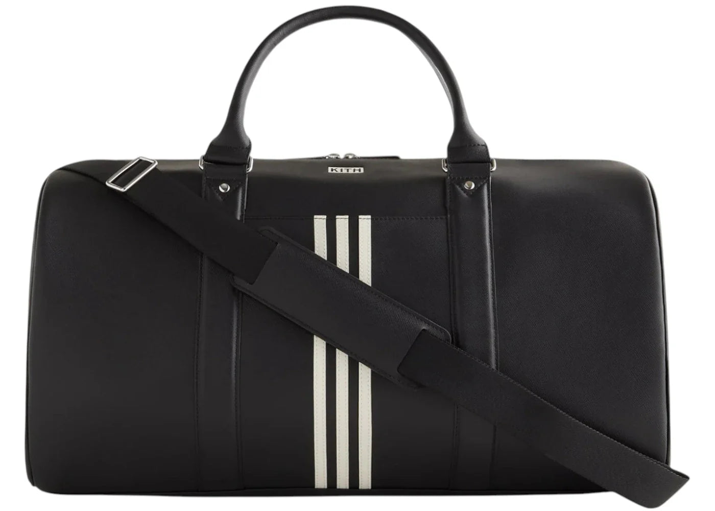 Kith X Adidas Football Leather Duffle Bag Black