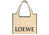 Loewe Front Tote Large Raffia Natural