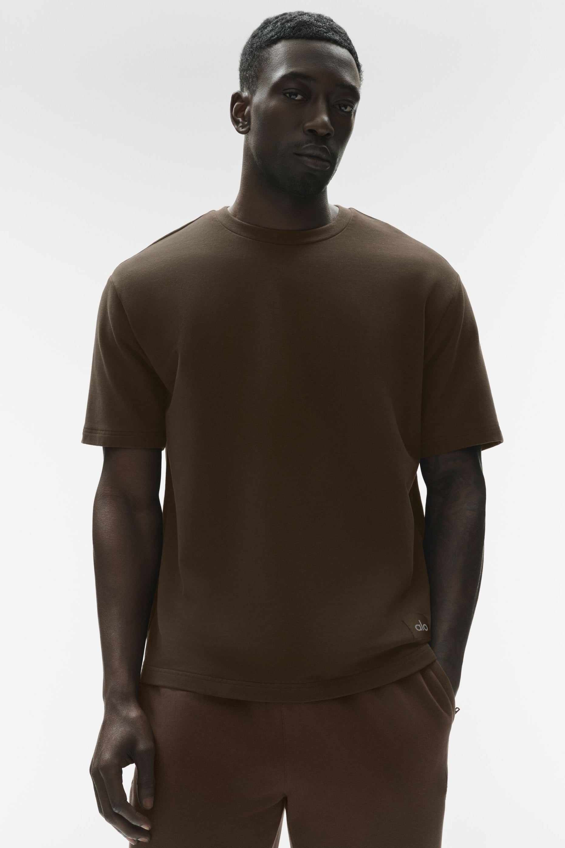 Alo Yoga Double Take Short Sleeve - Espresso