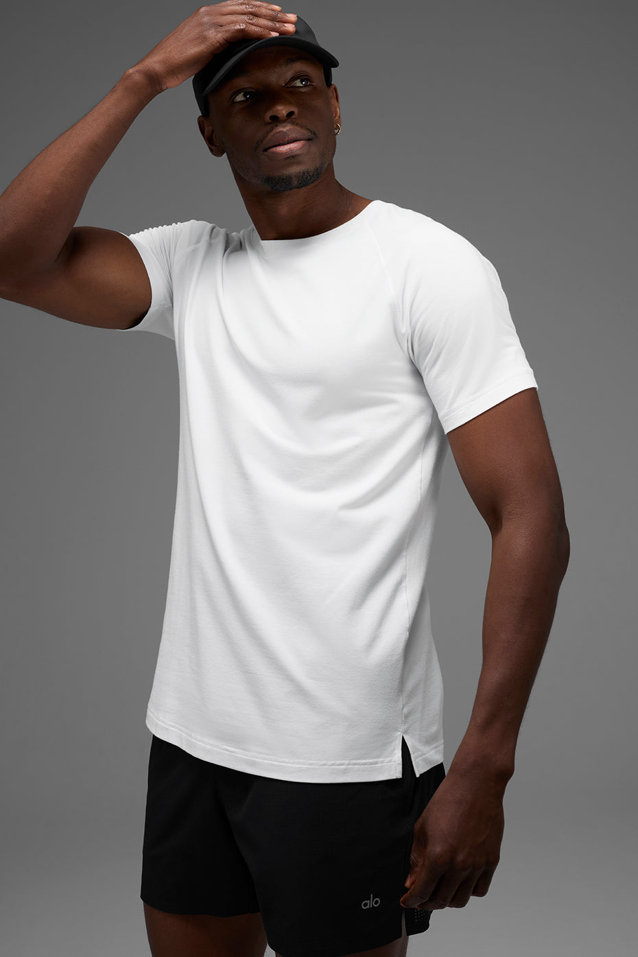 Alo Yoga ALO Vapor Crewneck Short Sleeve - White