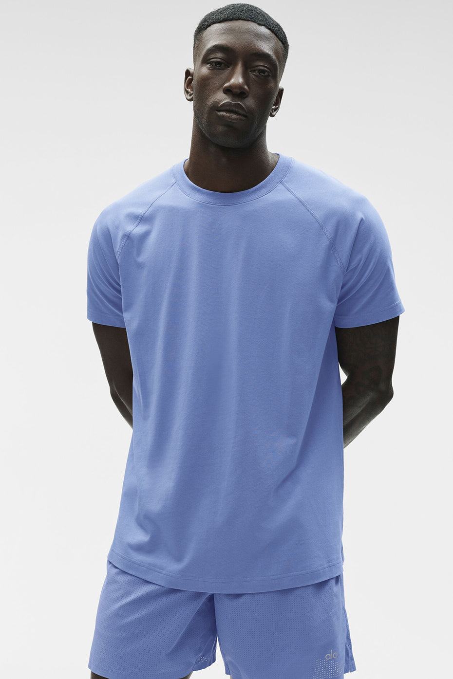 Alo Yoga ALO Vapor Crewneck Short Sleeve - Provence Blue