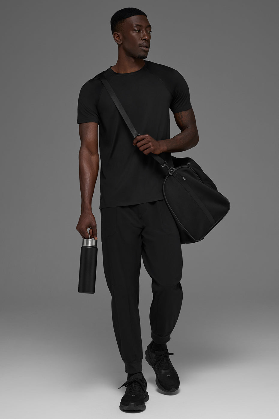 Alo Yoga Idol Crewneck Short Sleeve - Black