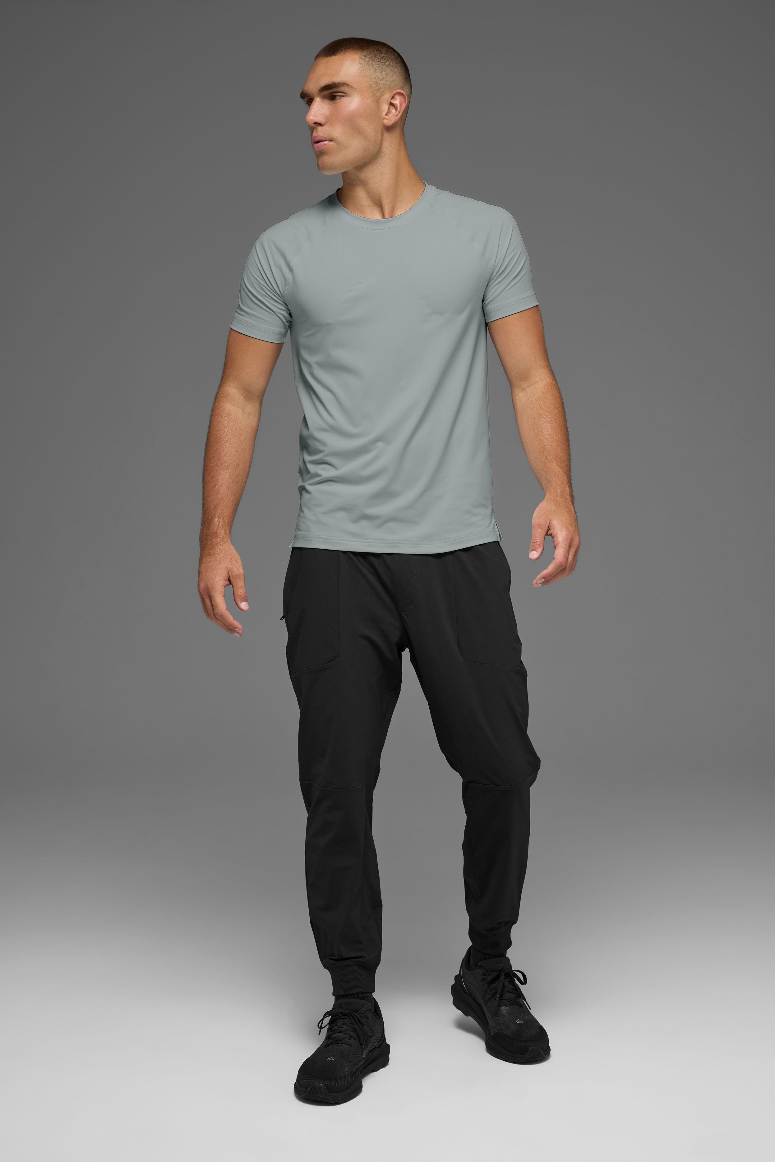 Alo Yoga Idol Crewneck Short Sleeve - Lunar Grey