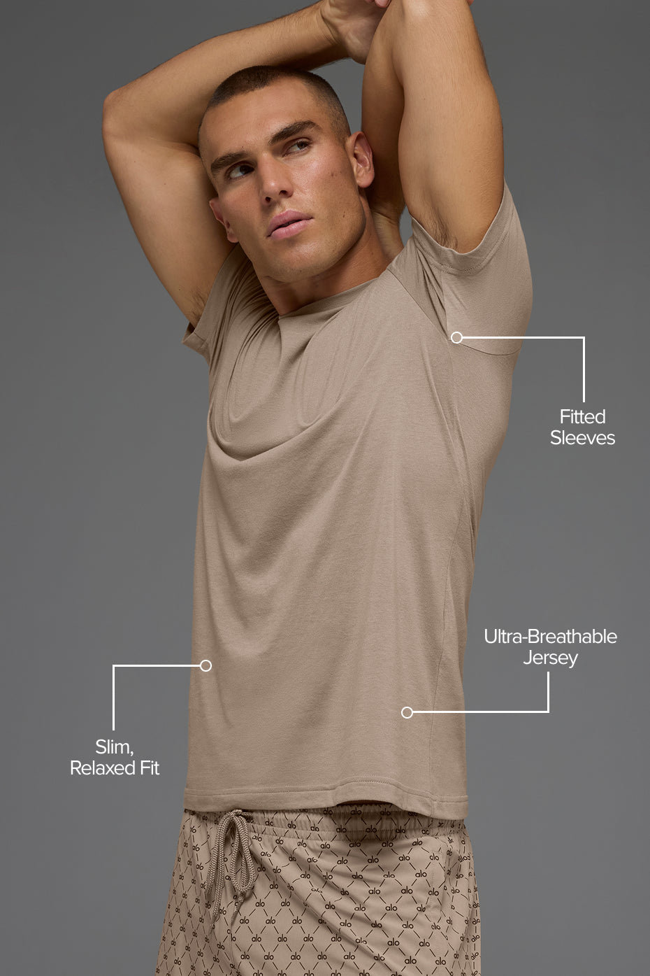 Alo Yoga Triumph Tee - Gravel