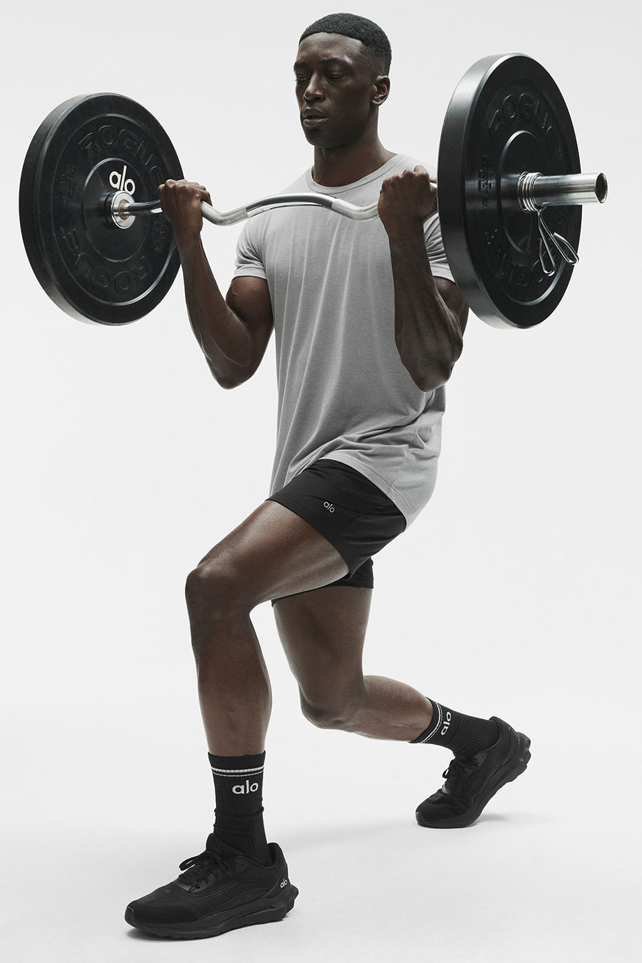 Alo Yoga Triumph Tee - Athletic Heather Grey