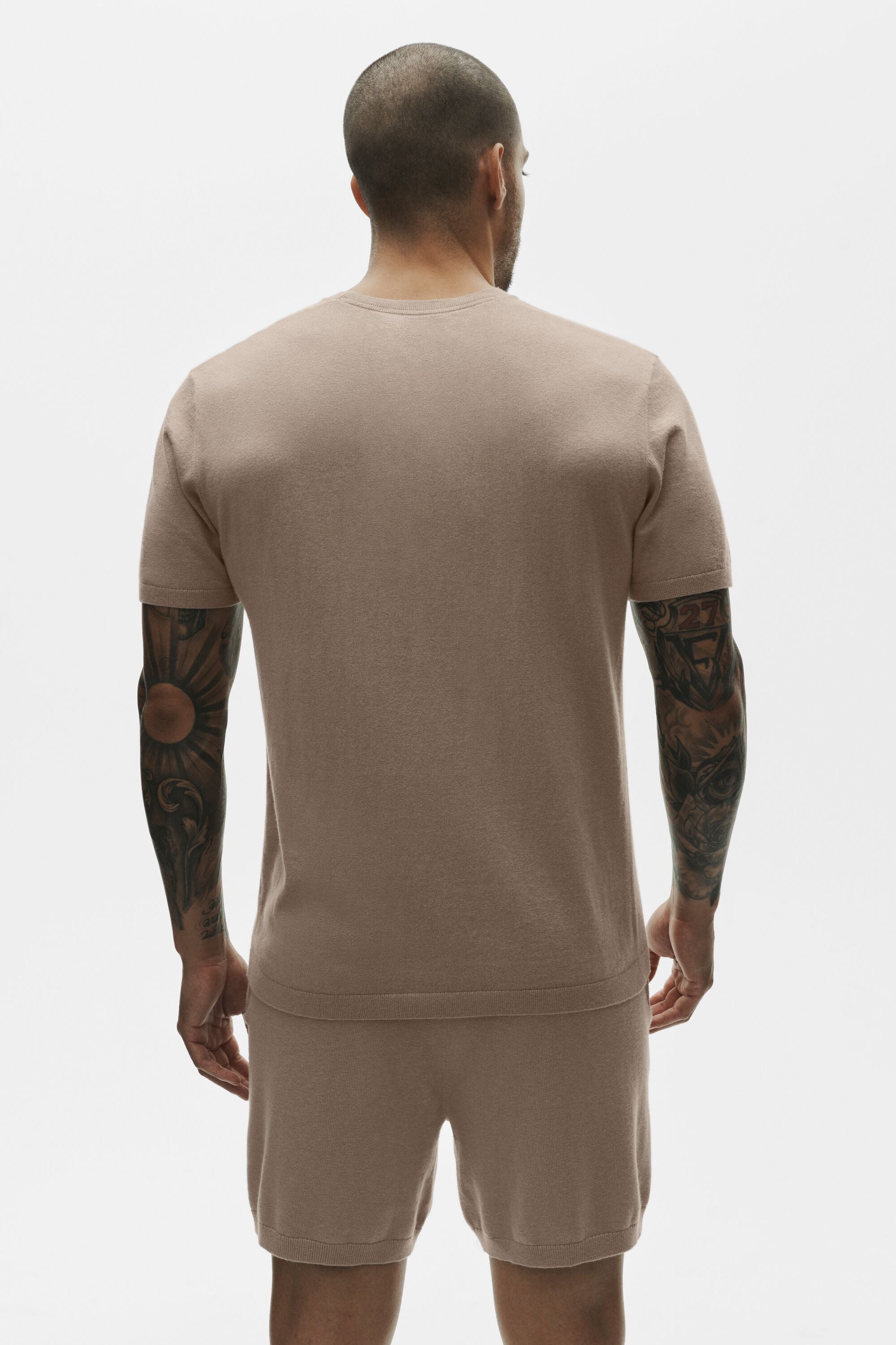 Alo Yoga Cotton Cashmere Ever Soft Short Sleeve Crew - Gravel
