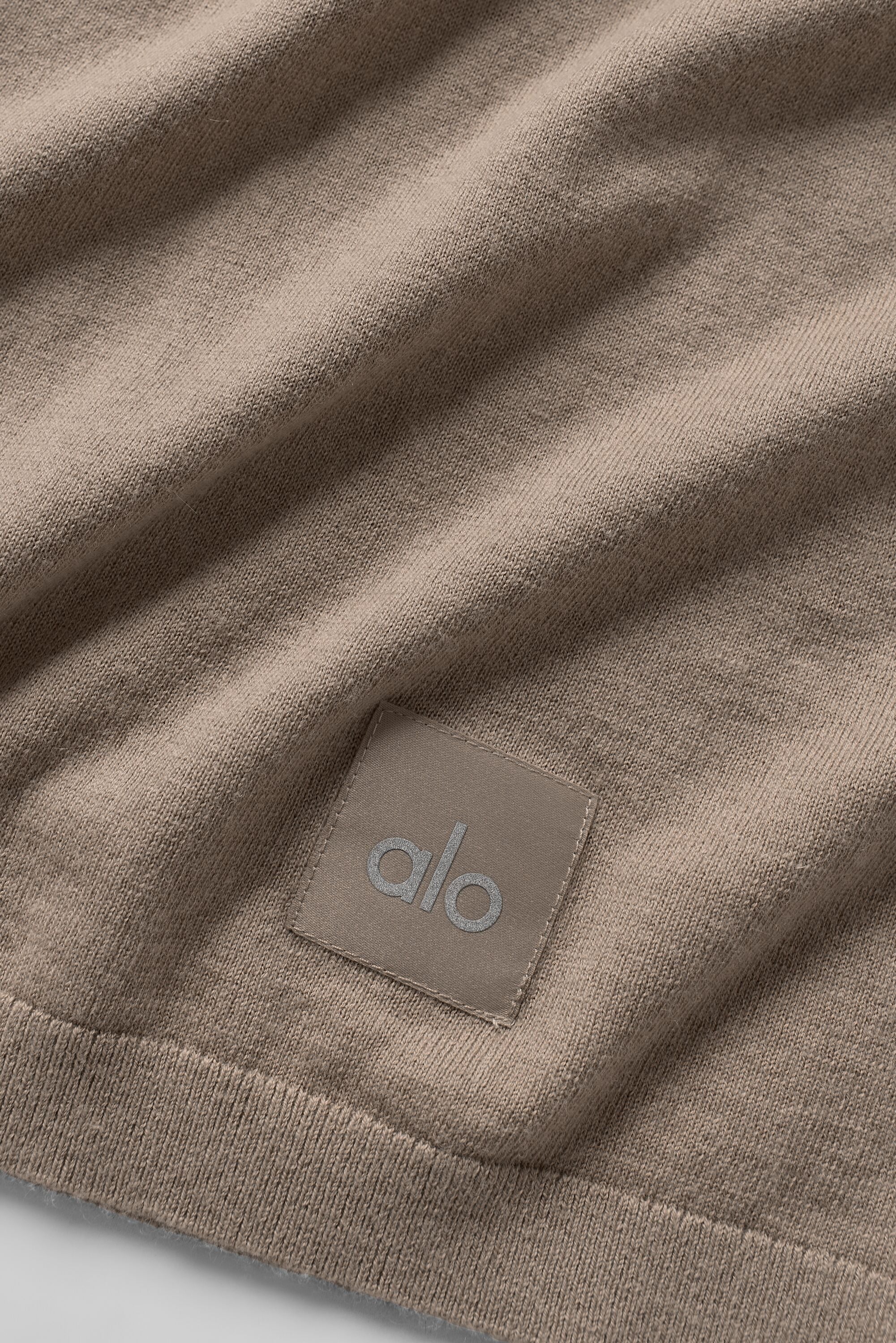 Alo Yoga Cotton Cashmere Ever Soft Short Sleeve Crew - Gravel