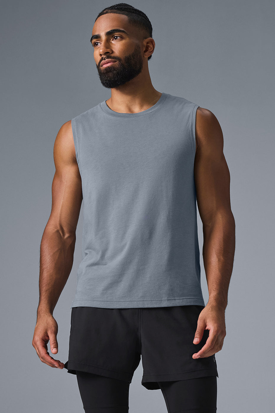 Alo Yoga The Triumph Muscle Tank - Steel Grey