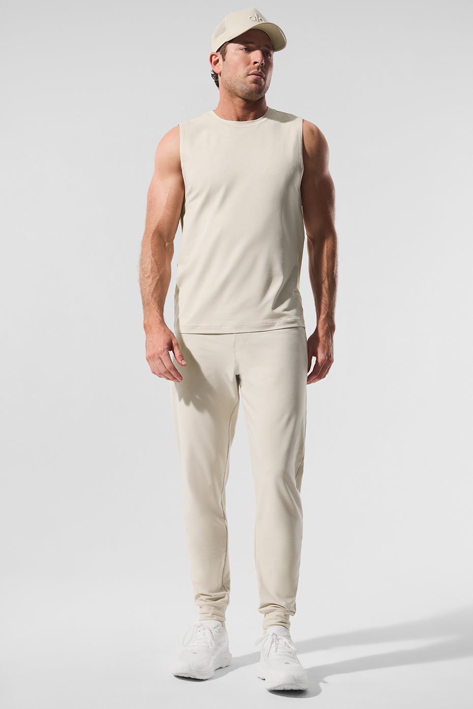 Alo Yoga Conquer Muscle Tank - Bone