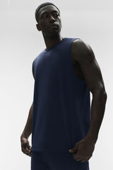 Alo Yoga Conquer Muscle Tank - Navy