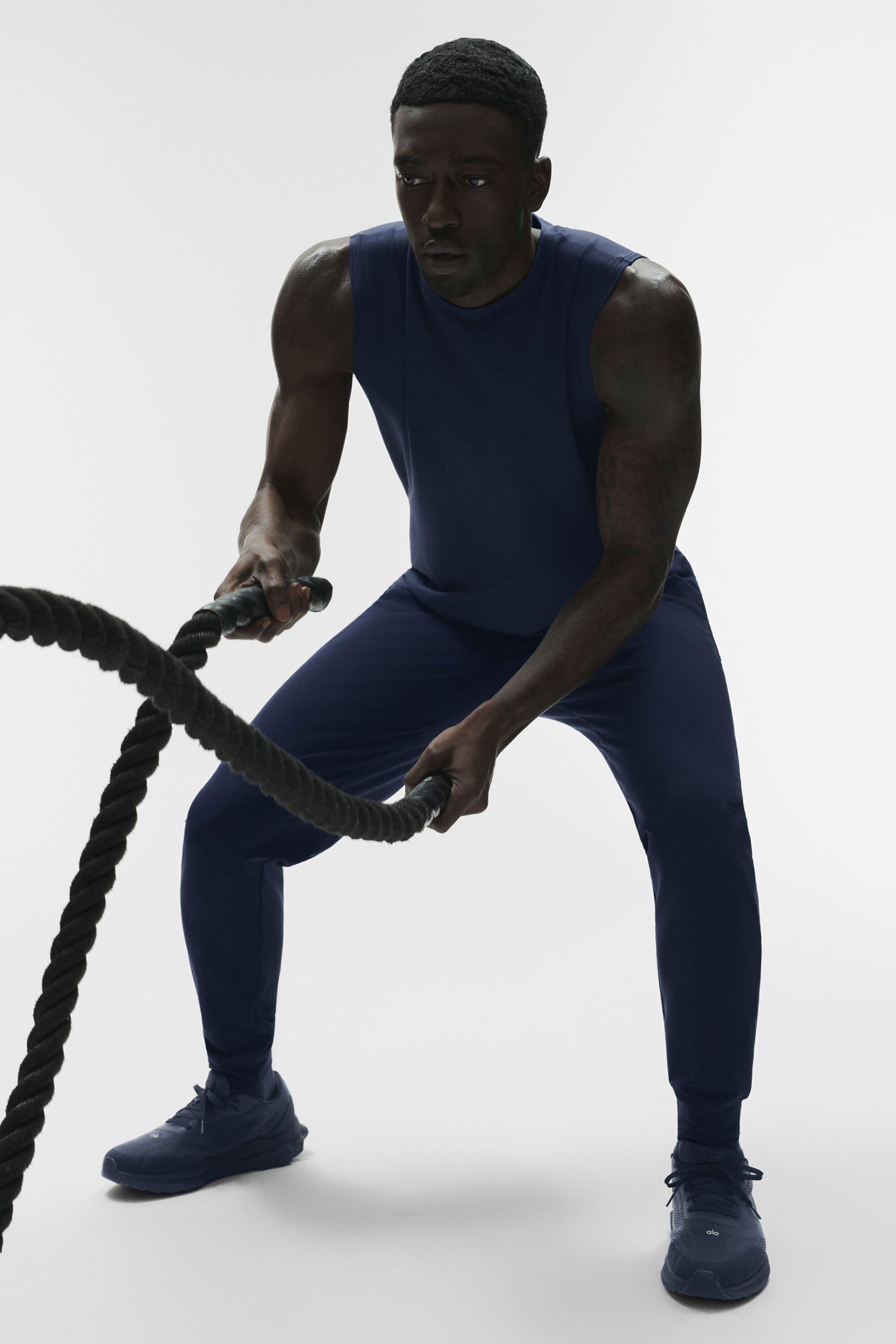 Alo Yoga Conquer Muscle Tank - Navy