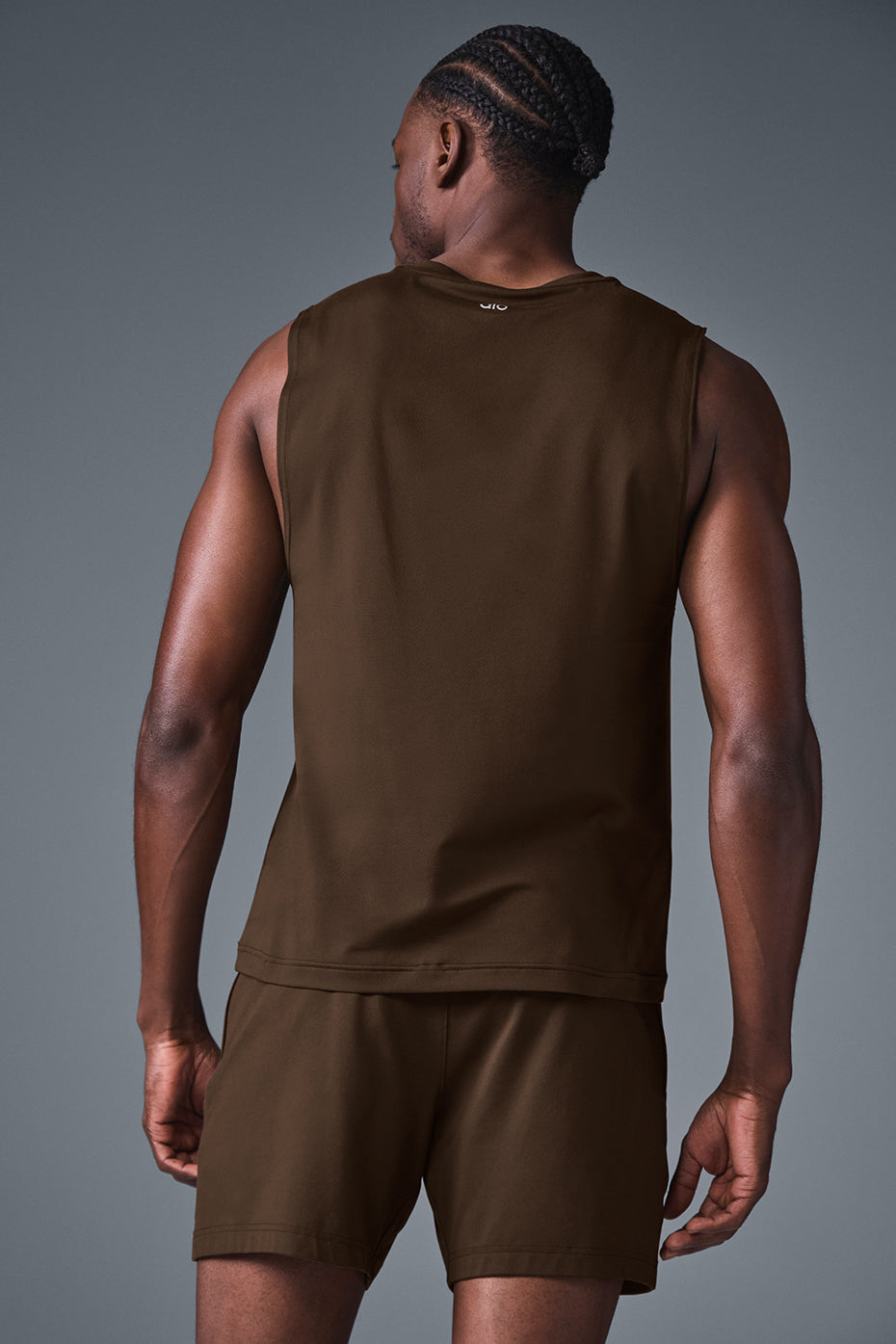 Alo Yoga Conquer Muscle Tank - Espresso