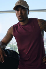 Alo Yoga Conquer Muscle Tank - Burgundy