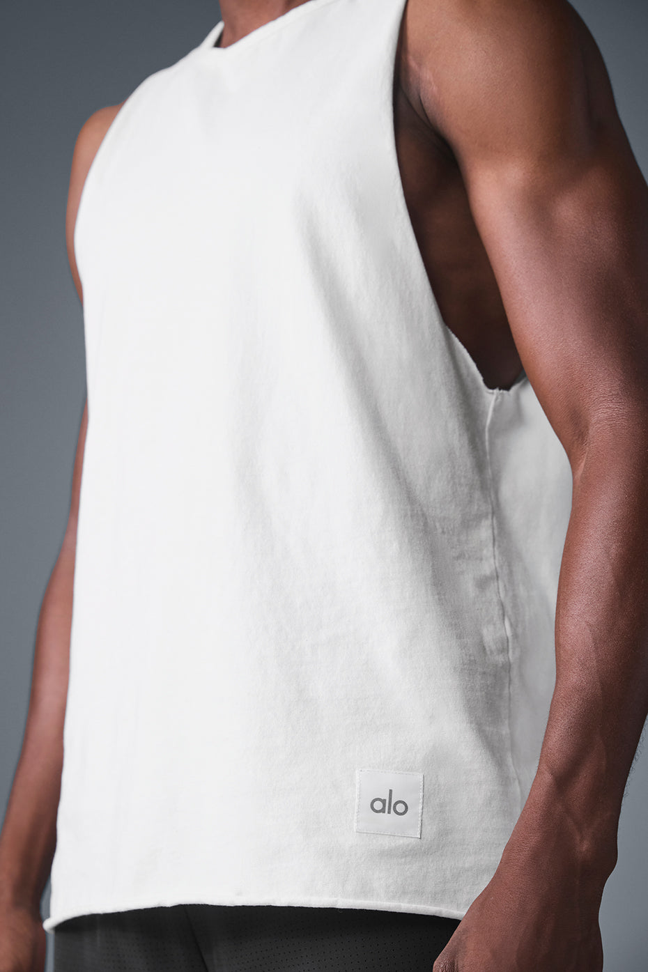 Alo Yoga Society Raw Edge Tank - White