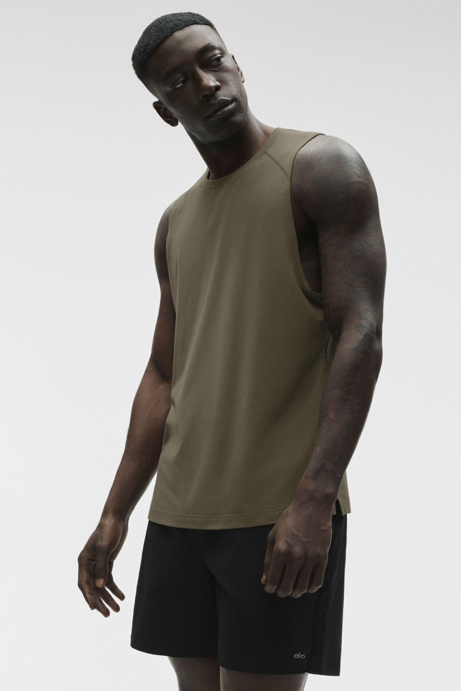 Alo Yoga ALO Vapor Muscle Tank - Olive Tree