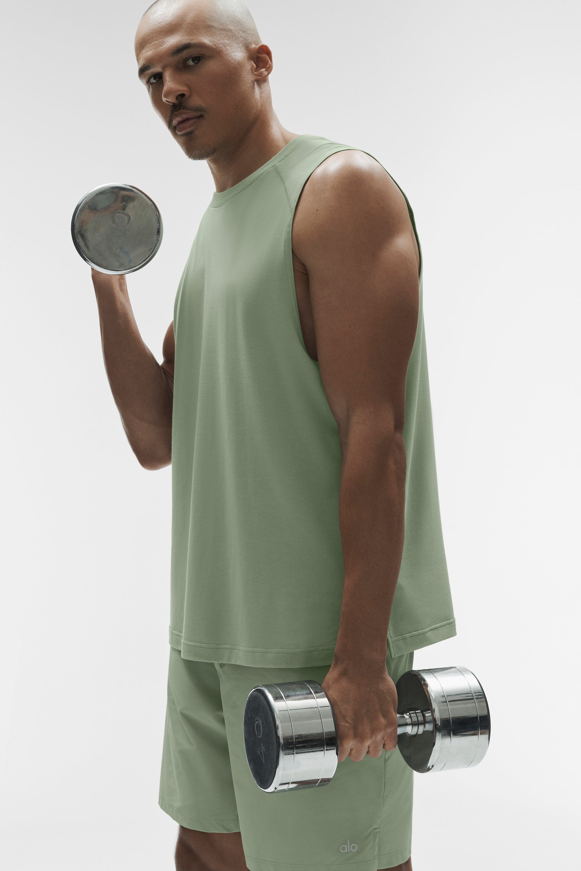 Alo Yoga ALO Vapor Muscle Tank - Dune Grass