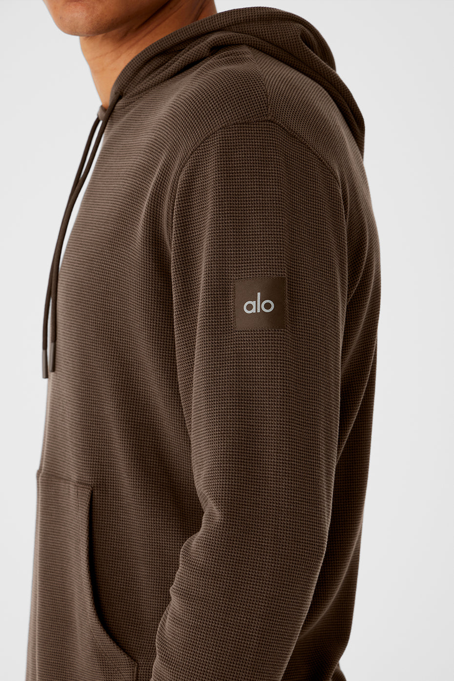 Alo Yoga Micro Waffle Fast Break Hoodie - Espresso