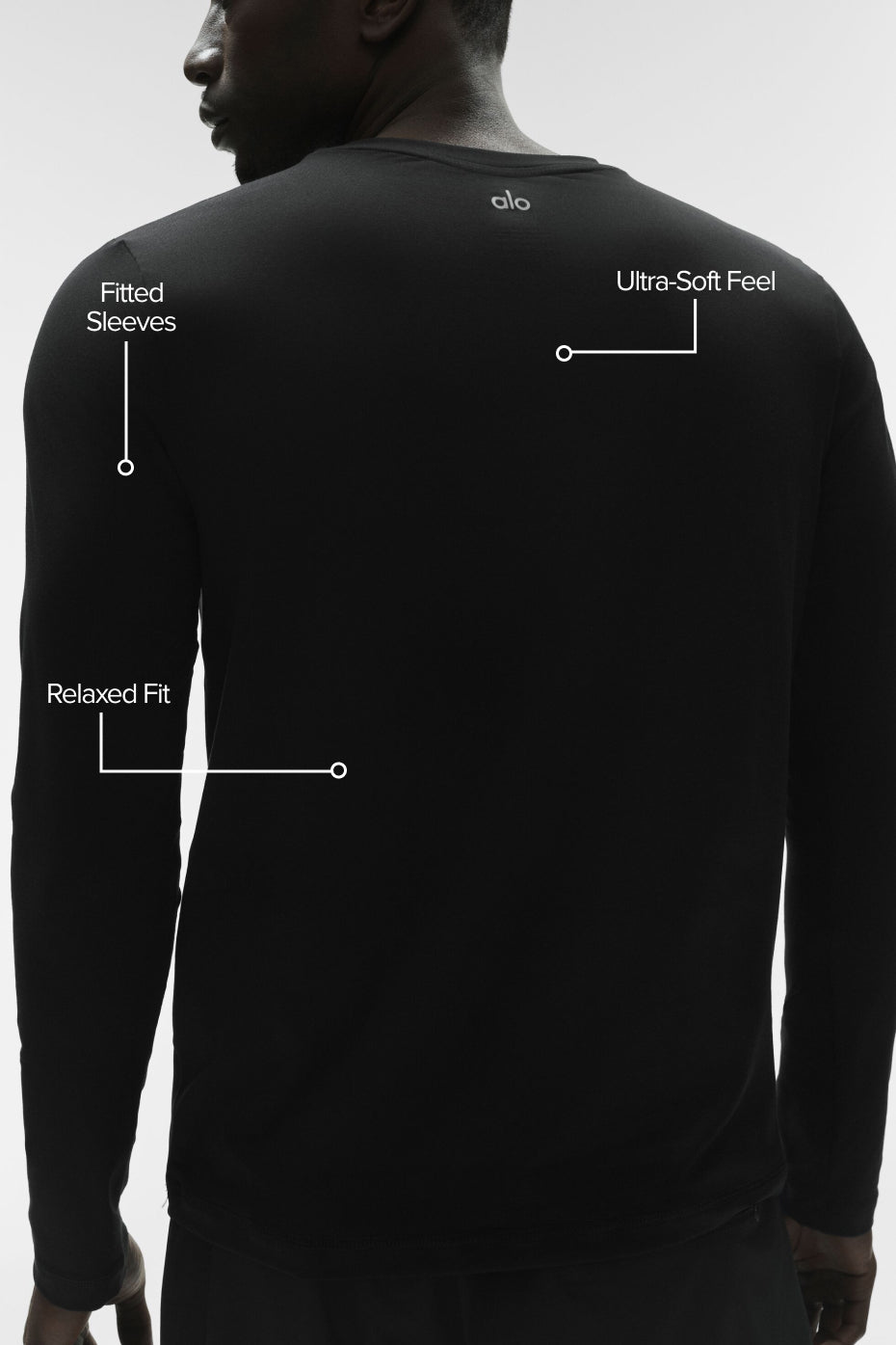Alo Yoga Conquer Reform Crewneck Long Sleeve - Black