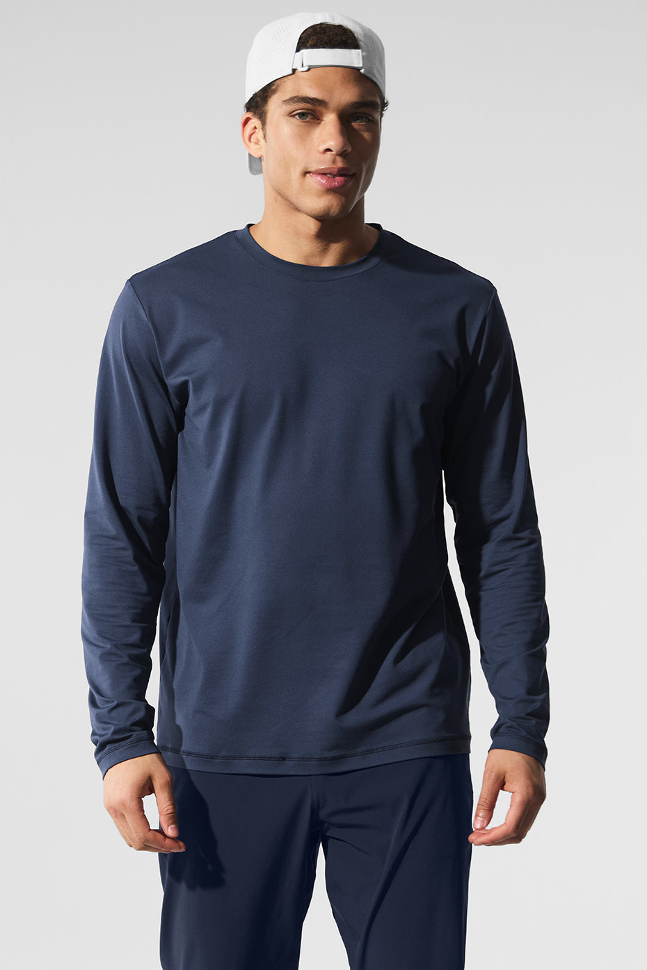 Alo Yoga Conquer Reform Crewneck Long Sleeve - Navy