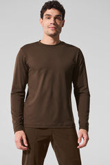 Alo Yoga Conquer Reform Crewneck Long Sleeve - Espresso