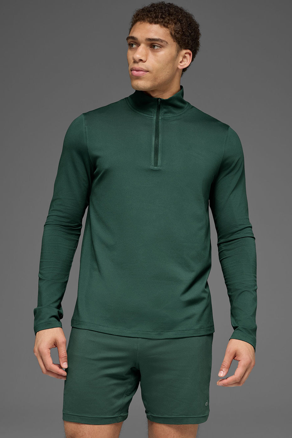Alo Yoga Conquer 1/4 Zip Reform Long Sleeve - Clover Green