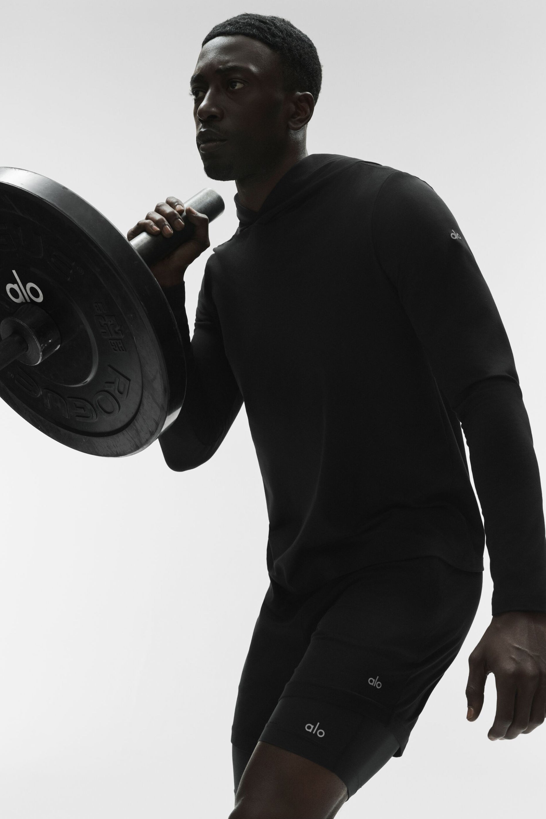 Alo Yoga Conquer Reform Long Sleeve With Hood - Black