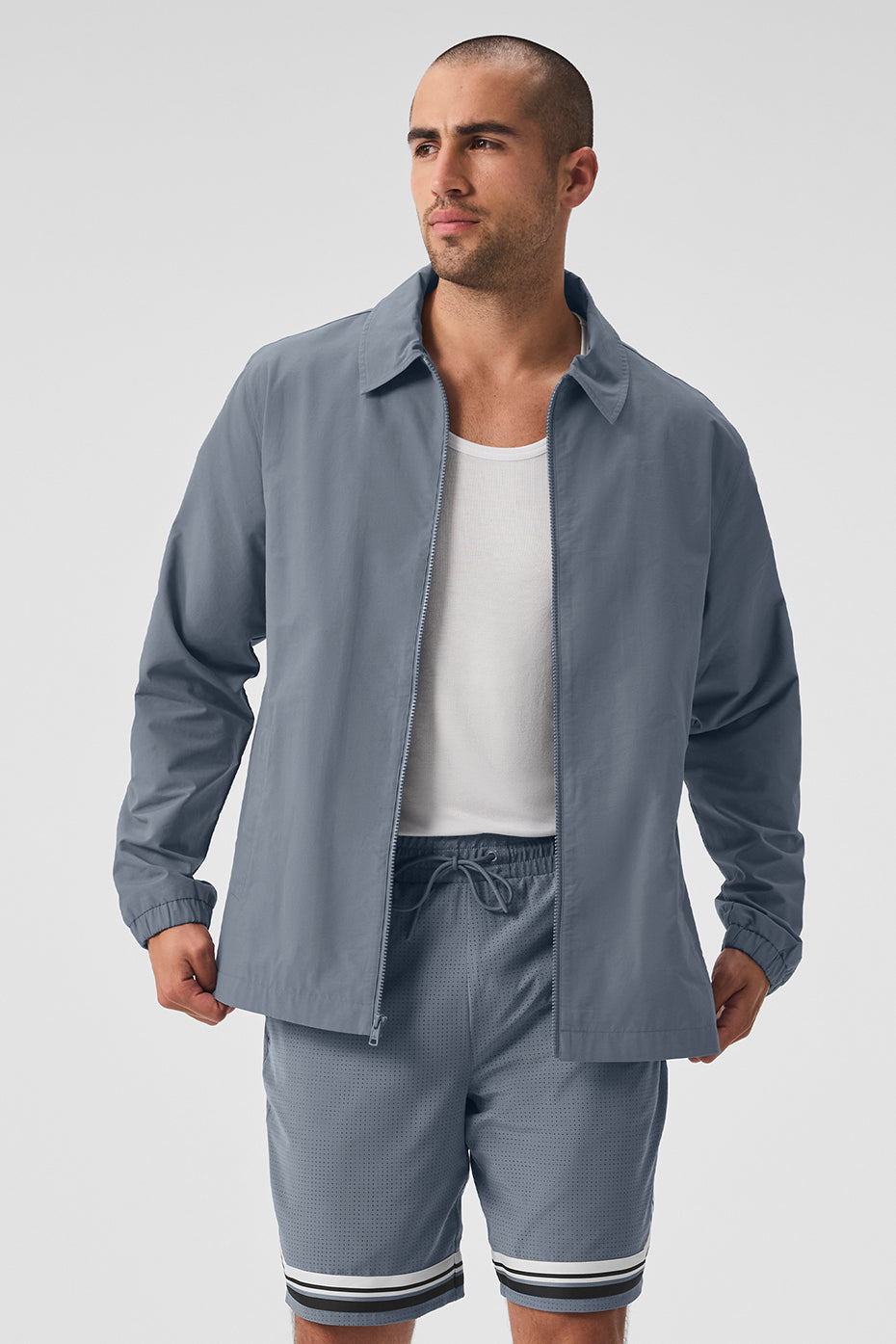 Alo Yoga Torrent Overshirt - Steel Grey