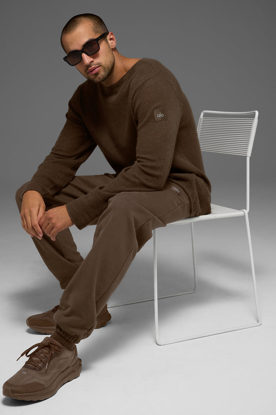 Alo Yoga Cashmere Reform Long Sleeve - Espresso