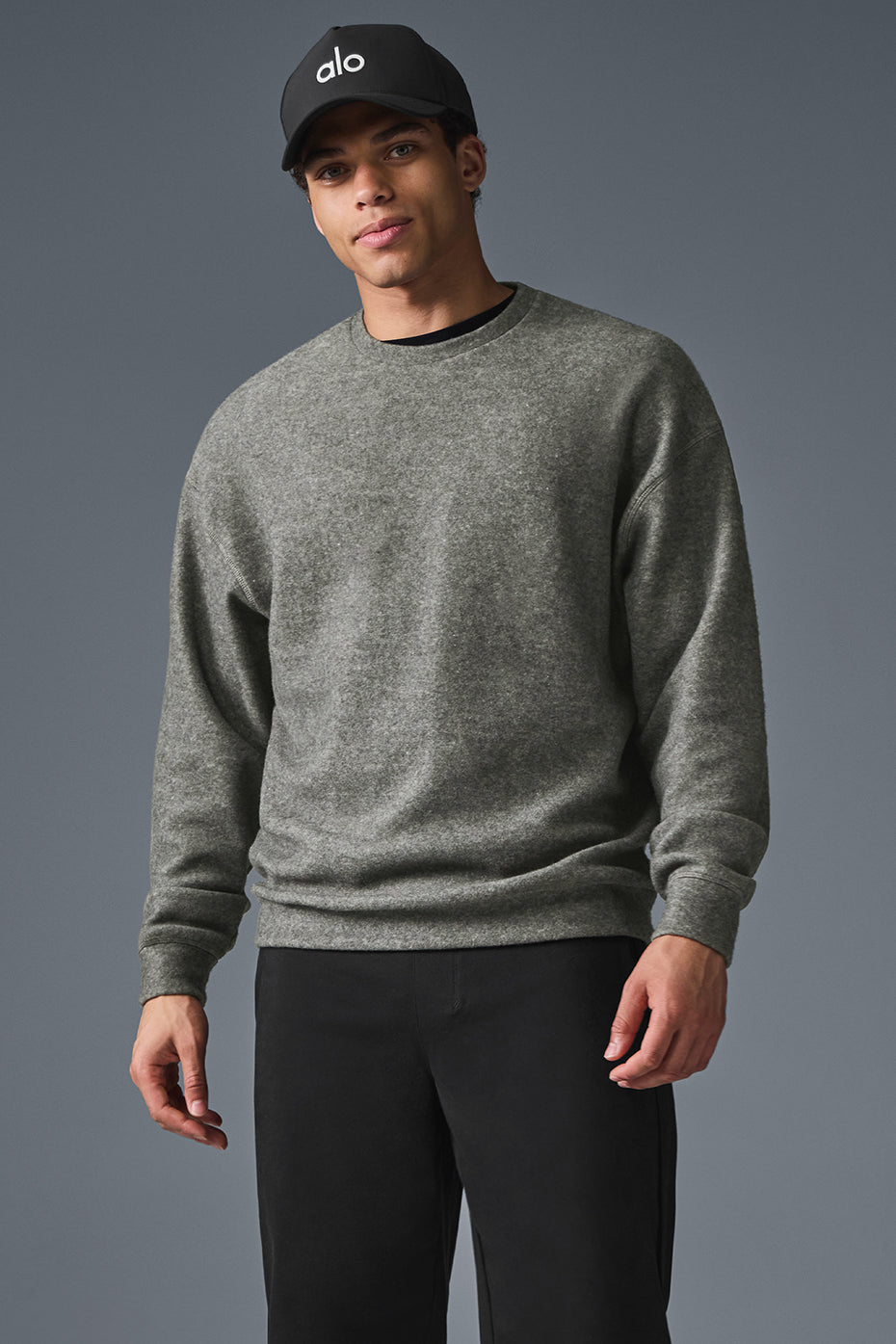 Alo Yoga Triumph Restore Crew Neck Sweatshirt - Grey Triblend