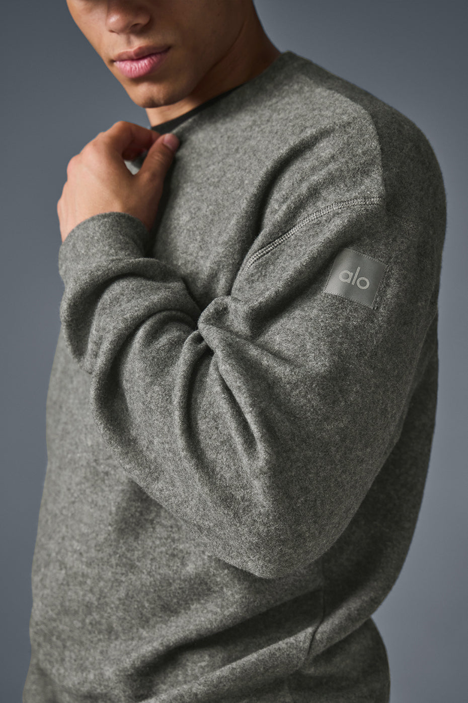 Alo Yoga Triumph Restore Crew Neck Sweatshirt - Grey Triblend