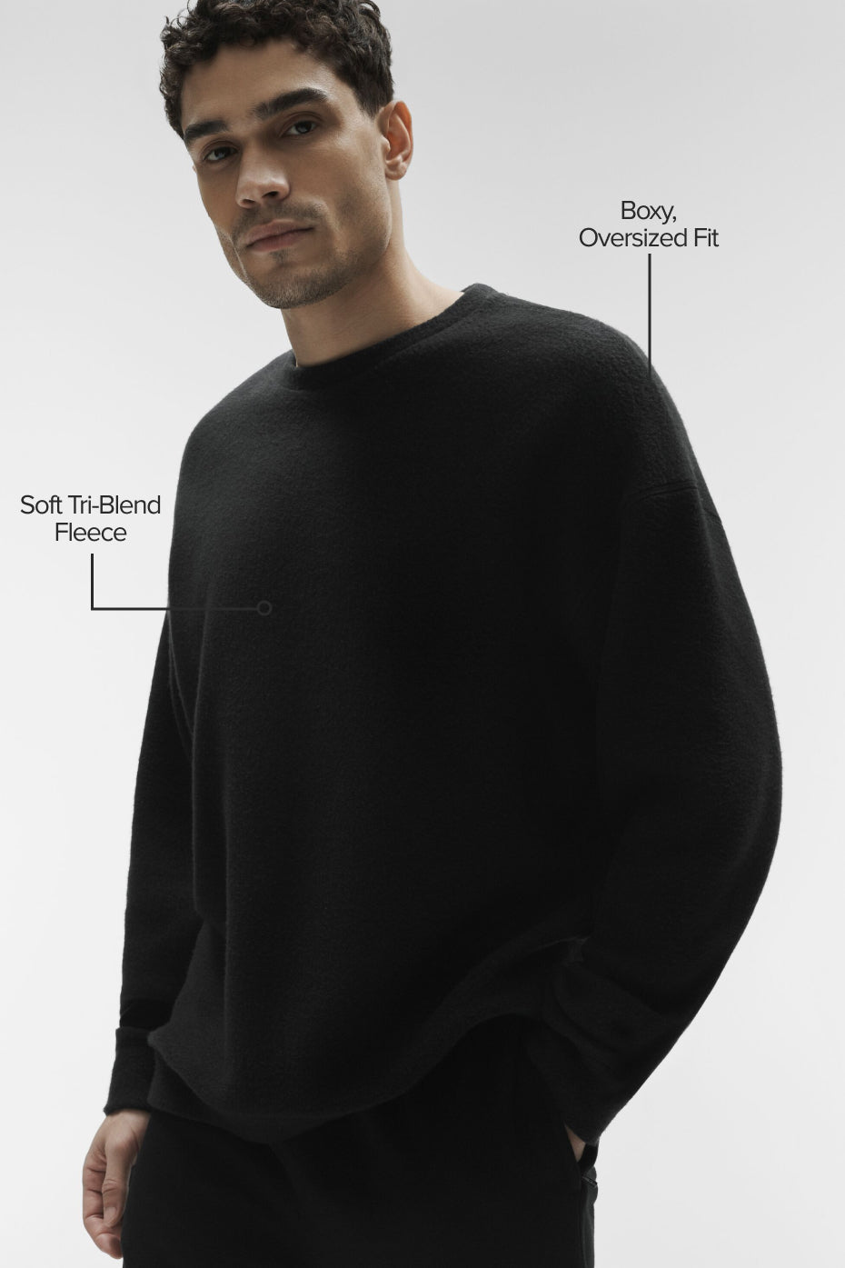 Alo Yoga Triumph Restore Crew Neck Sweatshirt - Black