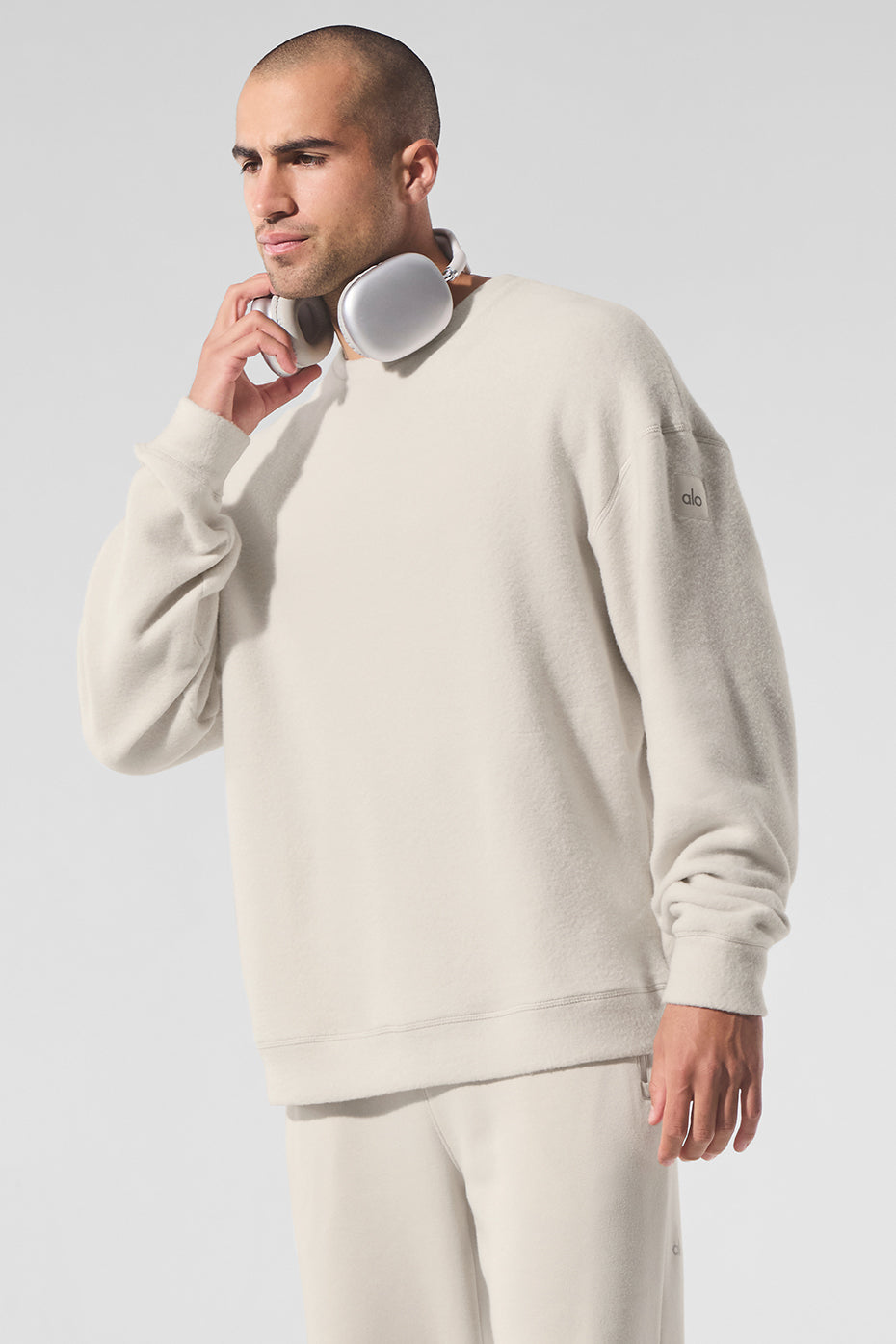 Alo Yoga Triumph Restore Crew Neck Sweatshirt - Bone