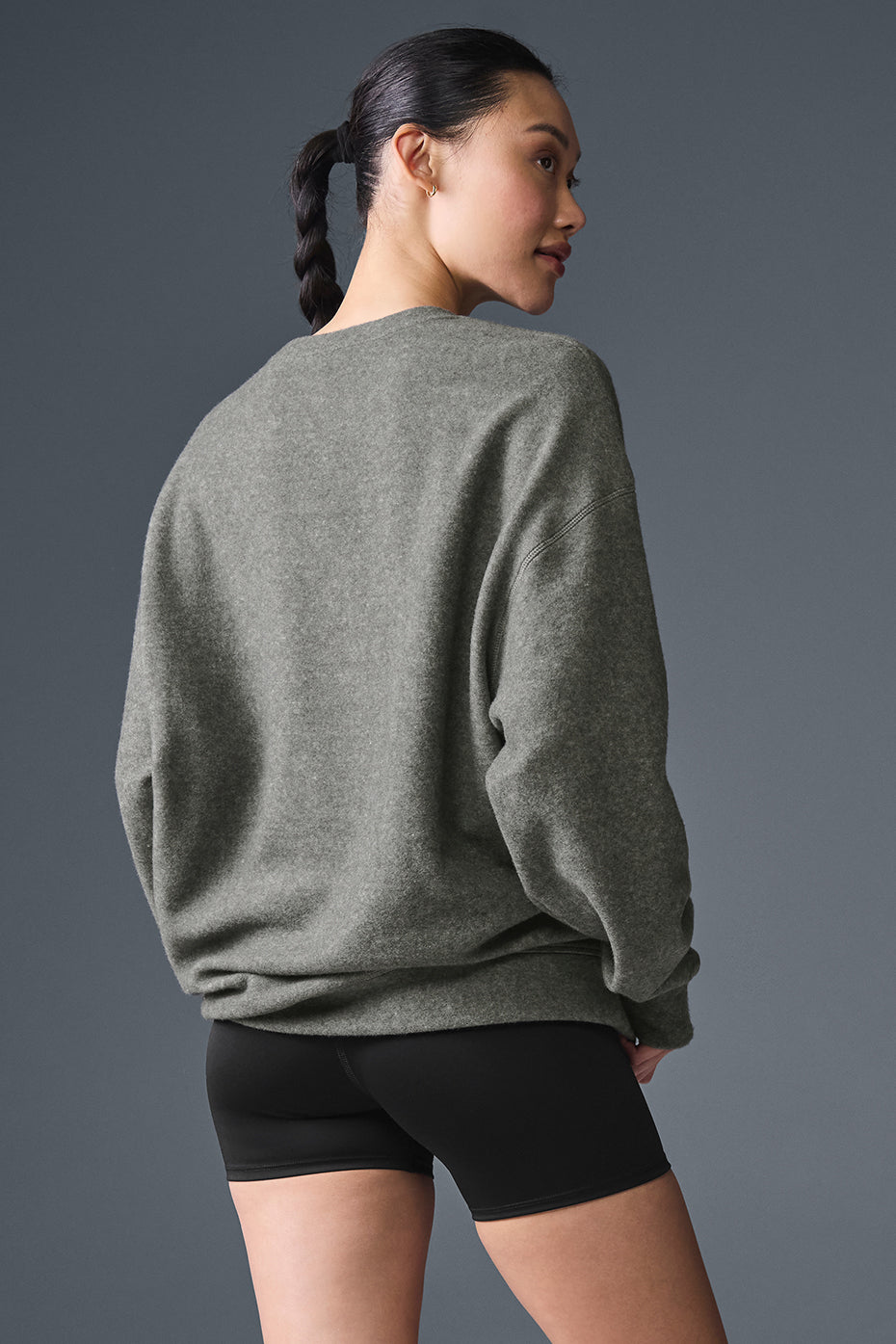 Alo Yoga Triumph Restore Crew Neck Sweatshirt - Grey Triblend