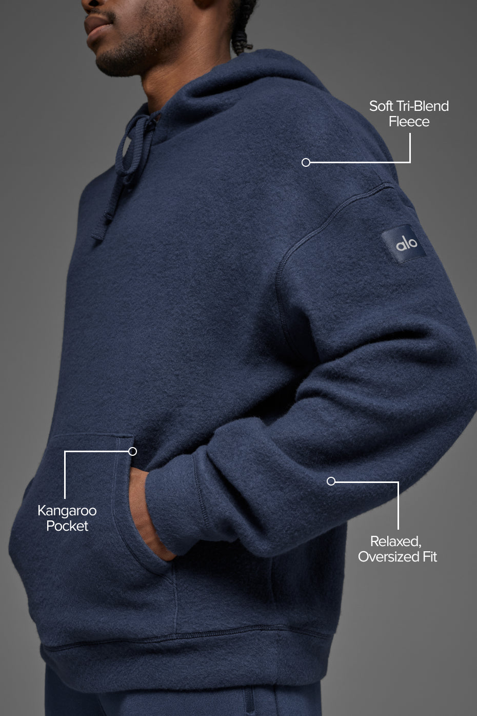 Alo Yoga Triumph Restore Hoodie - Navy