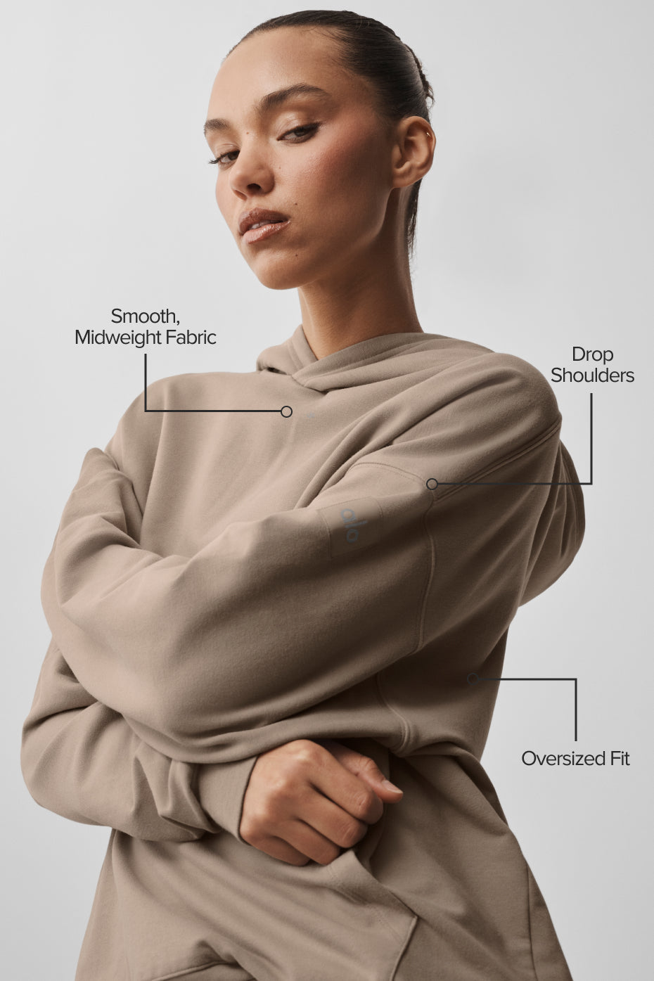 Alo Yoga Double Take Hoodie - Gravel