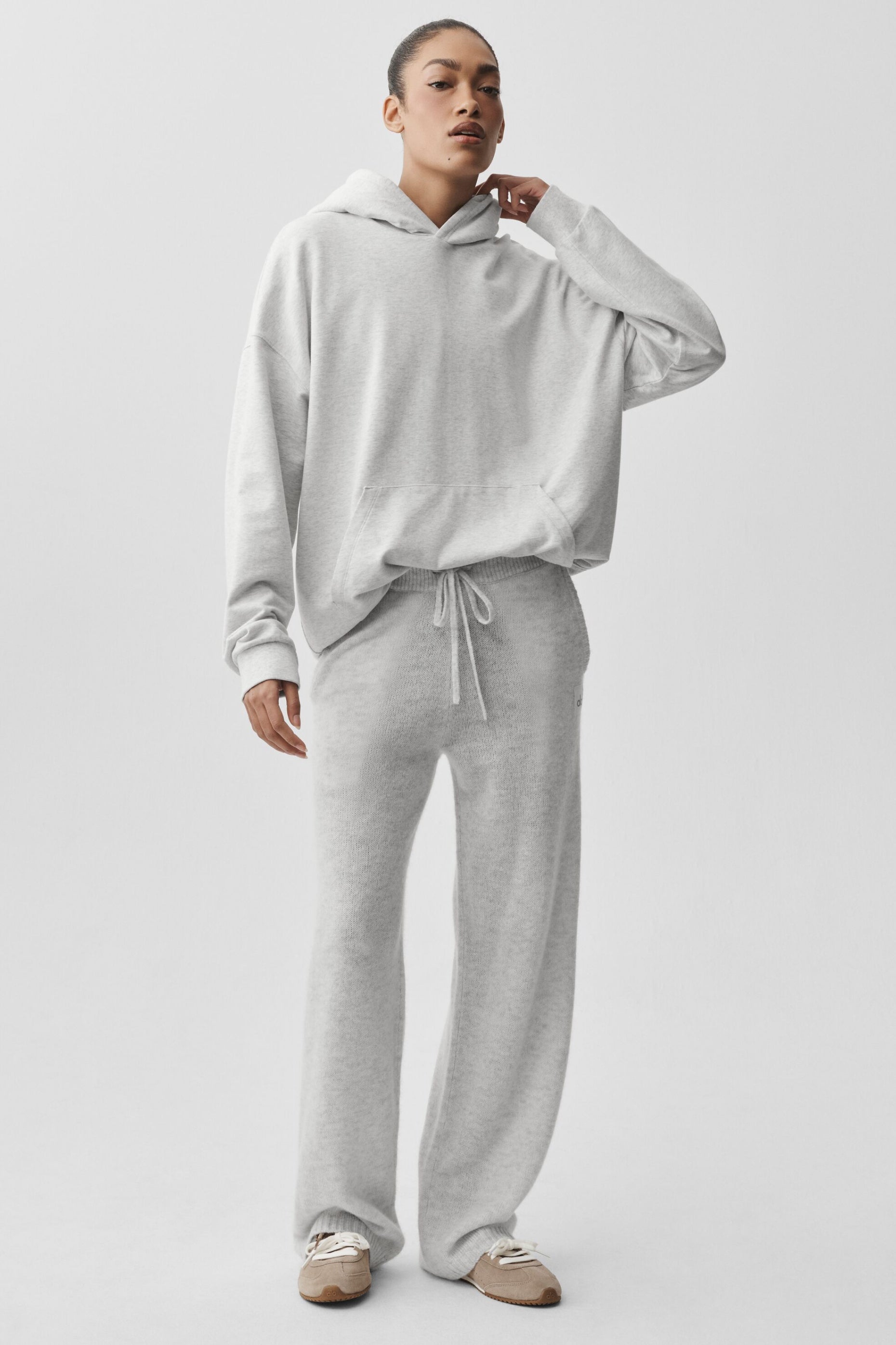Alo Yoga Double Take Hoodie - White Heather