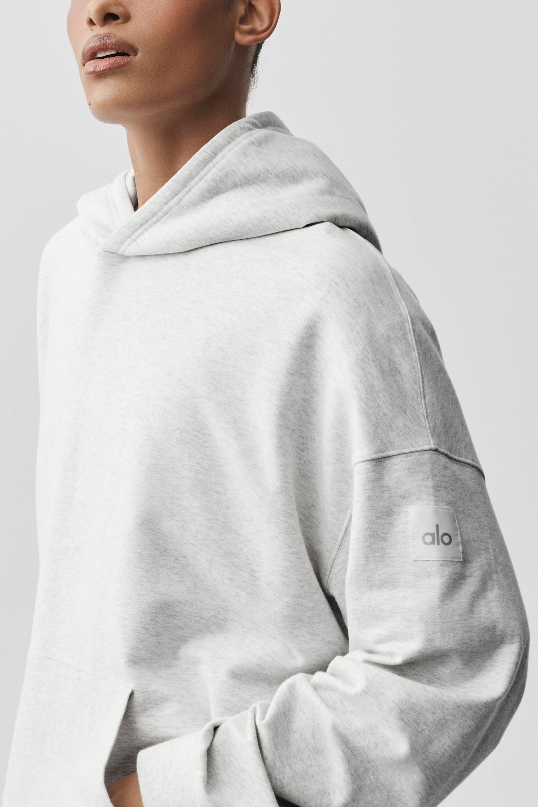 Alo Yoga Double Take Hoodie - White Heather