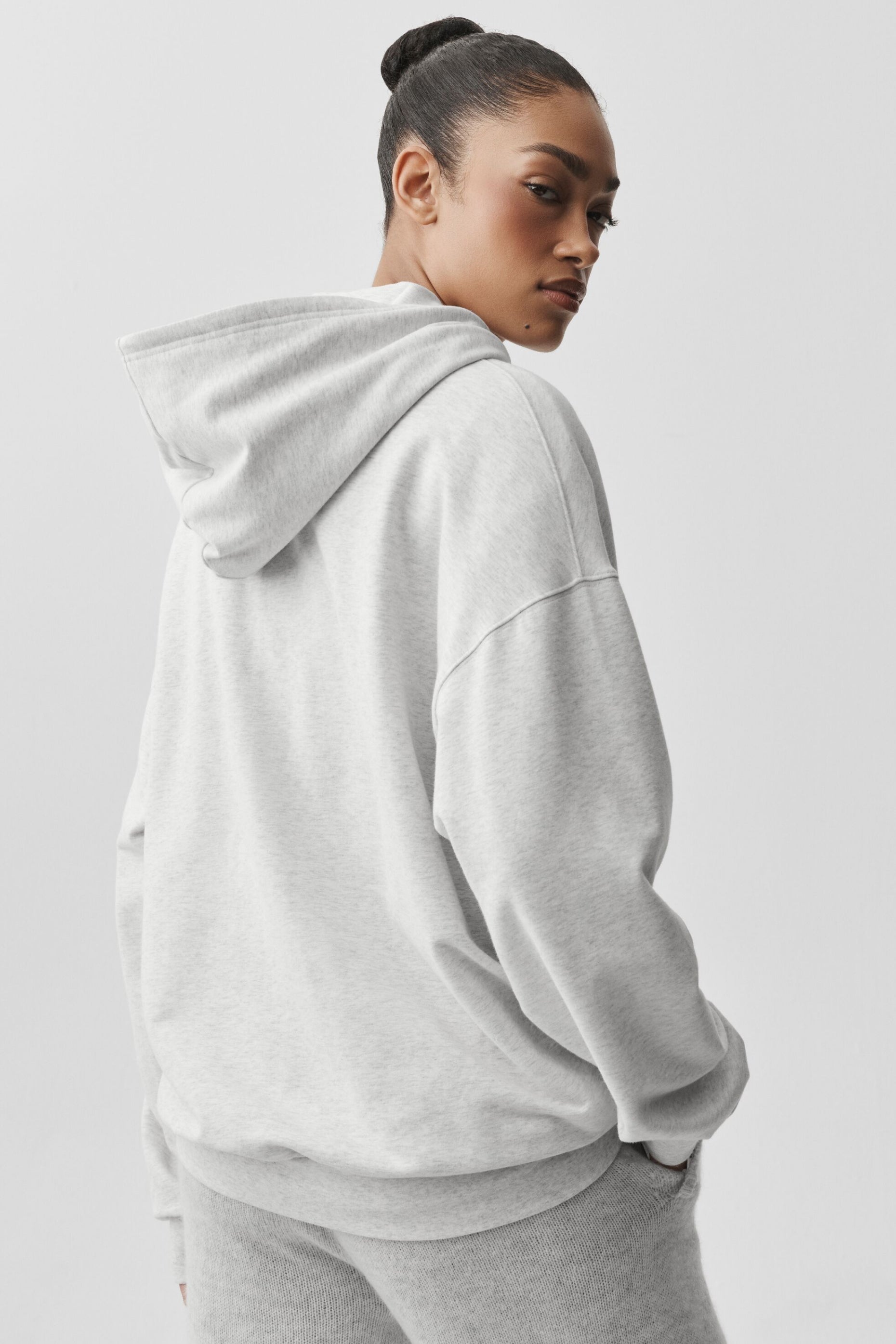Alo Yoga Double Take Hoodie - White Heather