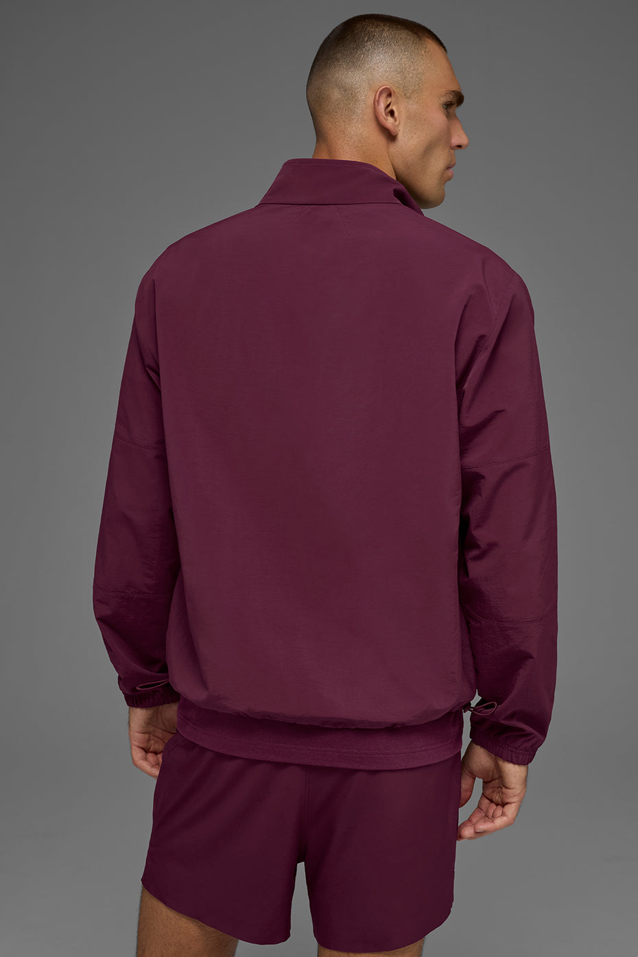 Alo Yoga Light Weight Takeaway Track Pullover - Burgundy