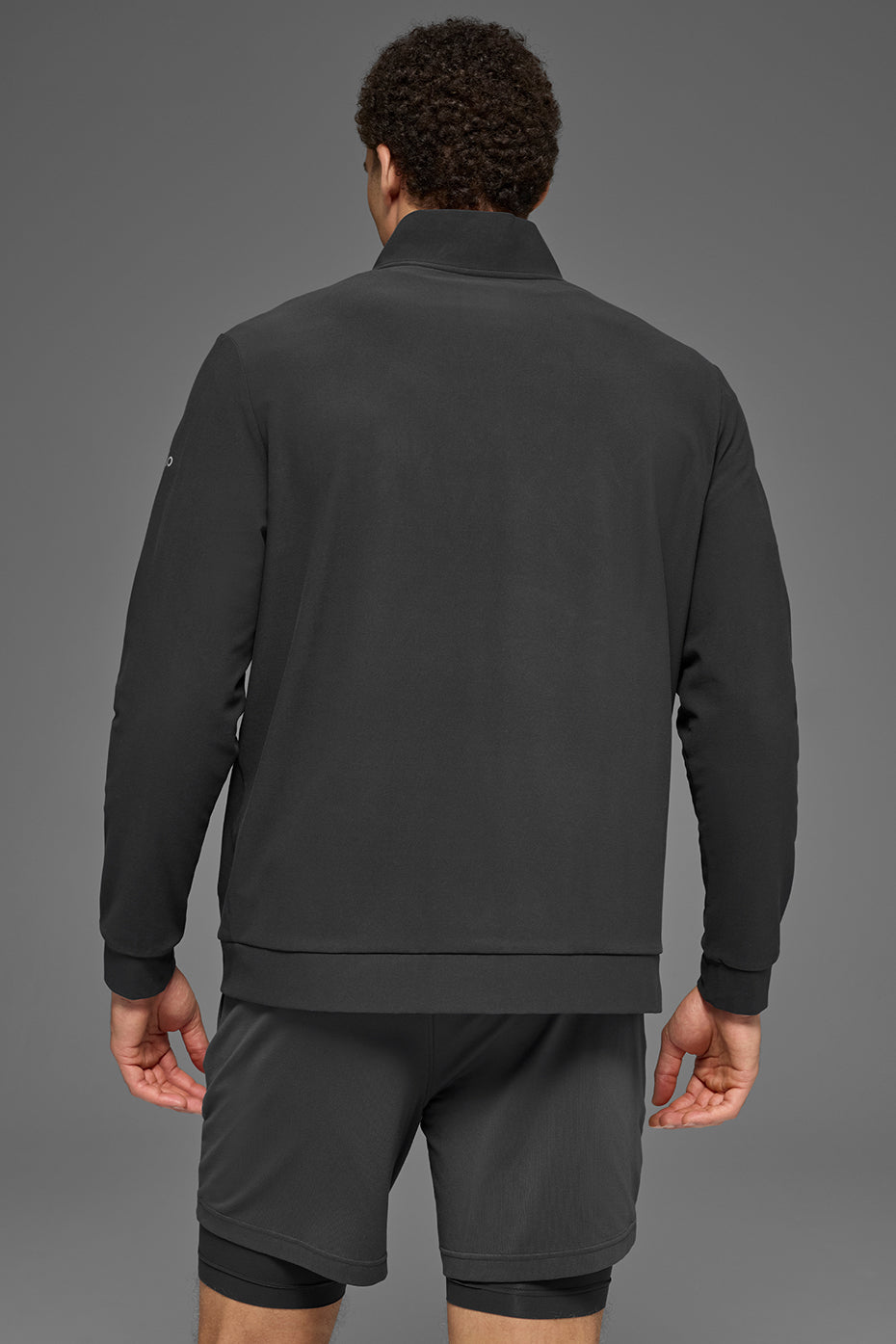 Alo Yoga Conquer Max Mock Neck Full Zip - Anthracite