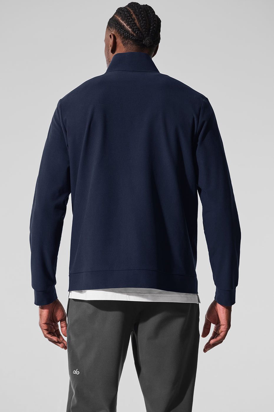 Alo Yoga Conquer Max Mock Neck Full Zip - Navy