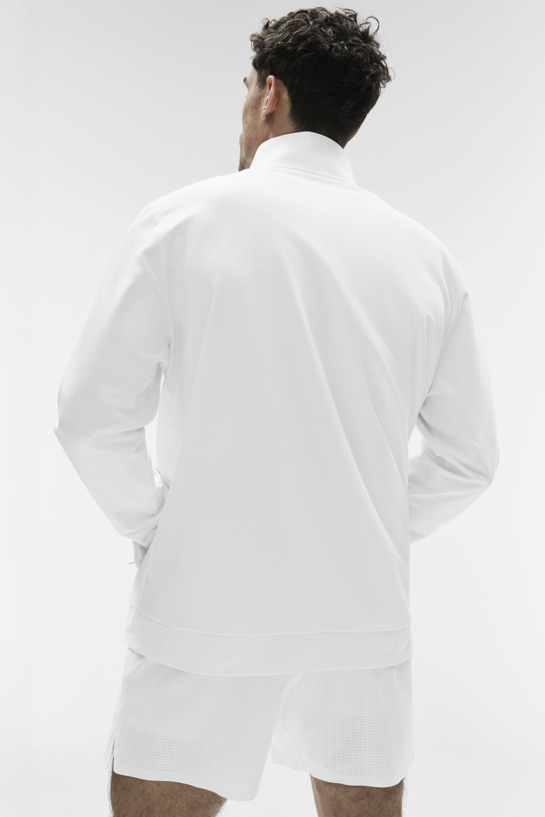 Alo Yoga Conquer Max Mock Neck Full Zip - White