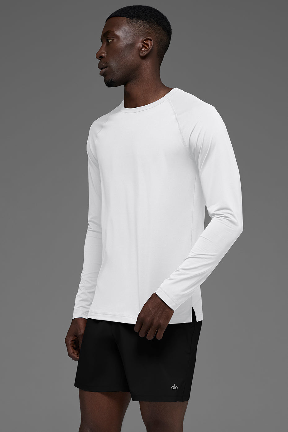 Alo Yoga Idol Crewneck Long Sleeve - White